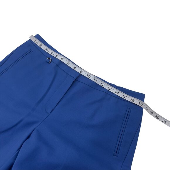 Adrianna Papell Womens Royal Blue Cropped Dress Pants Size 12 Cotton Blend - Picture 5 of 10